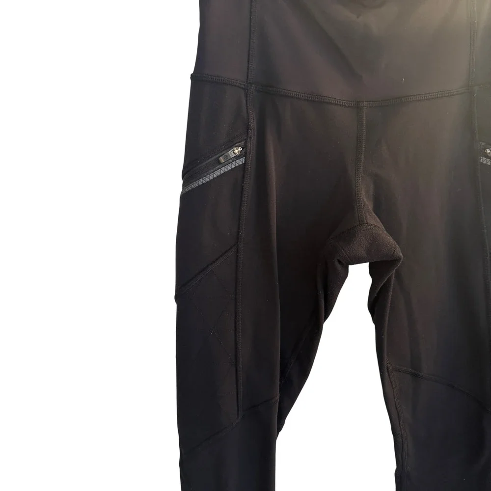 Lululemon Leggings Women's 4 Black Toasty Tech‎ Pocket Crop Activewear